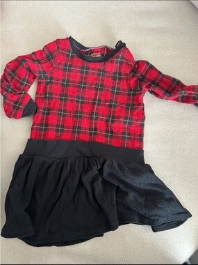 Ralph Lauren Polo Red & Black Plaid Dress and Pants Set 4T